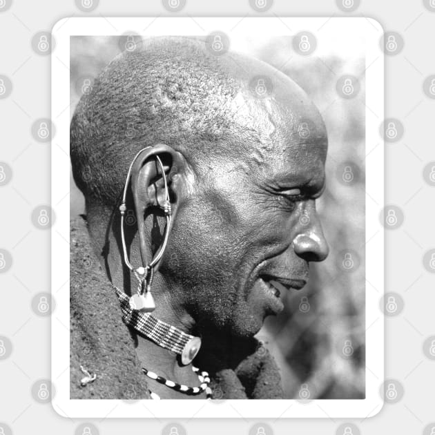 Photo of the Jewelry of a Masai Warrior Sticker by In Memory of Jerry Frank